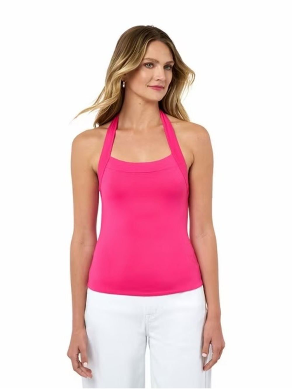 NWOT Women’s Hot Pink Halter Tank Top - Sleek Summer Essential